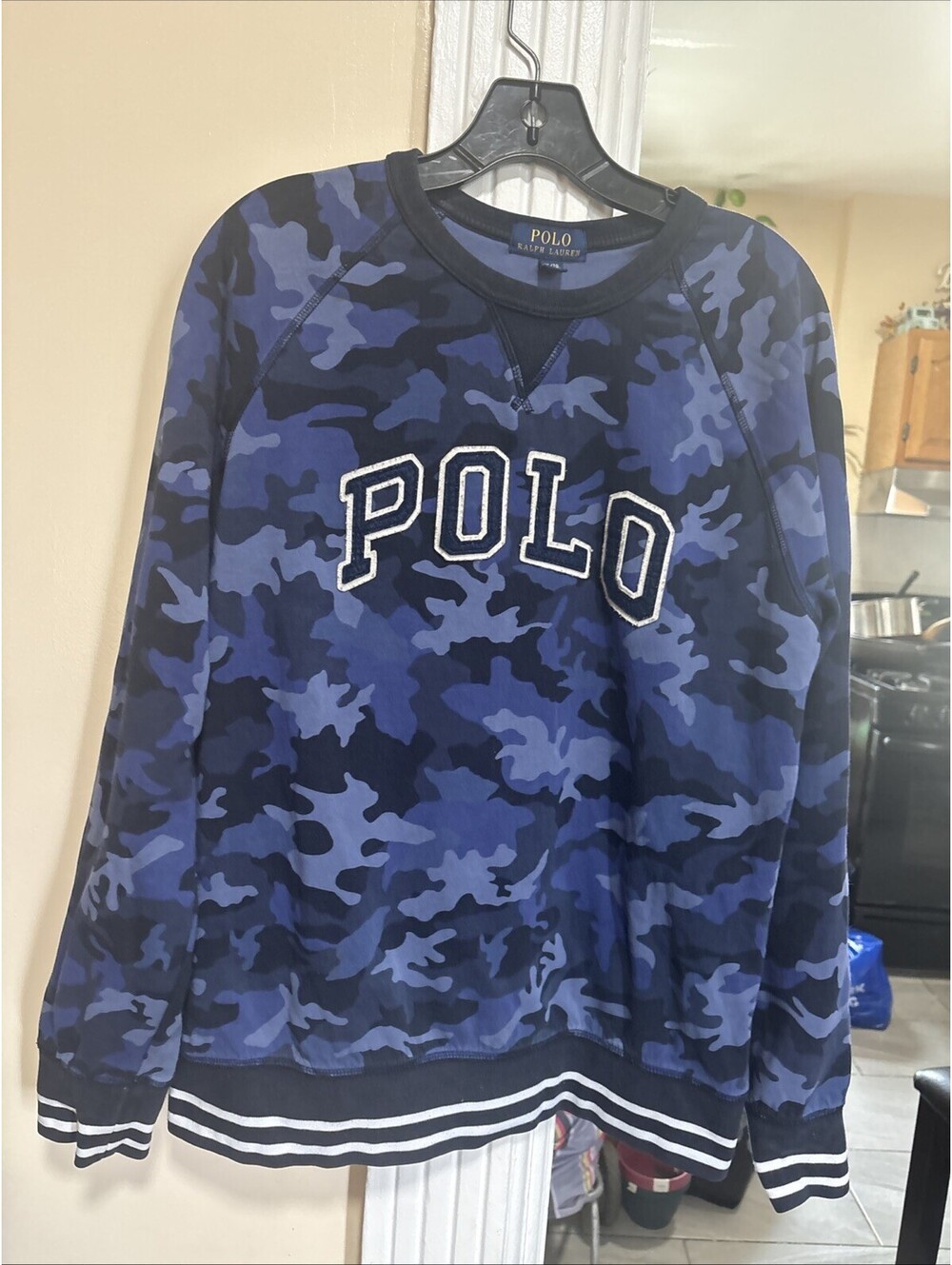 Polo Ralph Lauren Boys XL 18-20 Blue Sweatshirt Long Sleeve Crew Neck